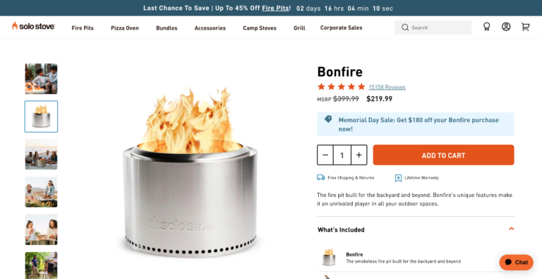 Solo Stove Single Product Page