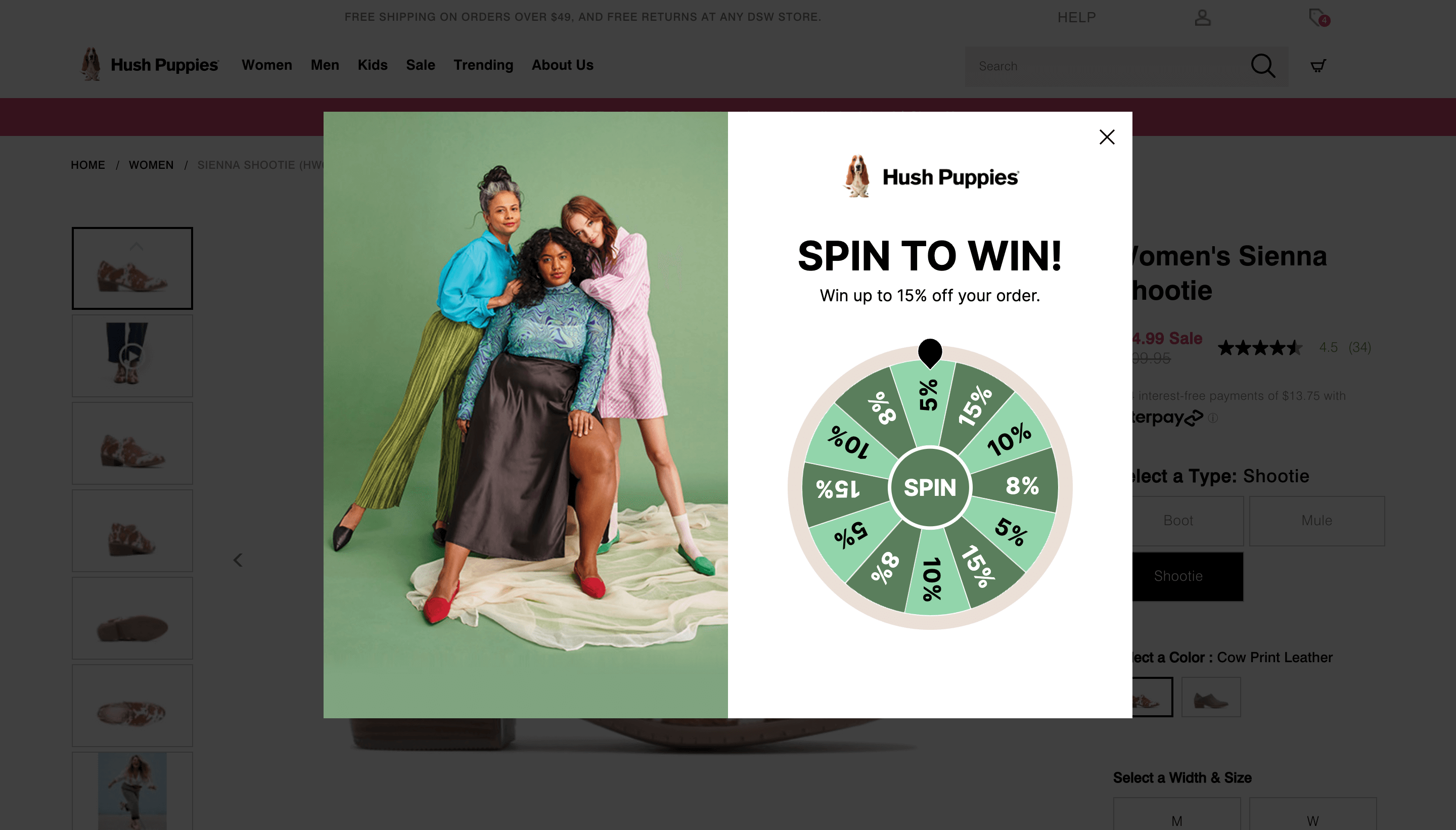 Hush Puppies Spin-to-Win