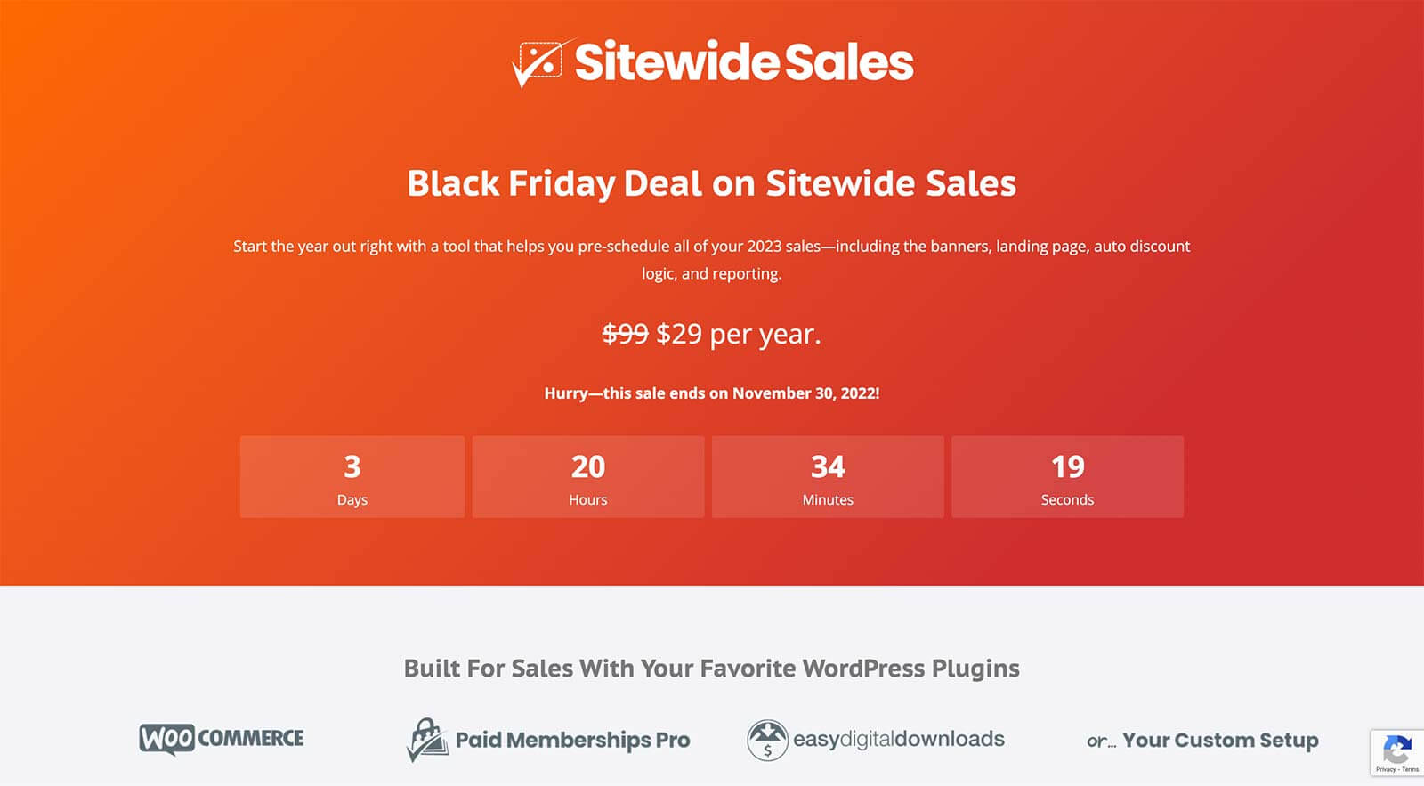 Sitewide Sales Black Friday Sale Landing Page