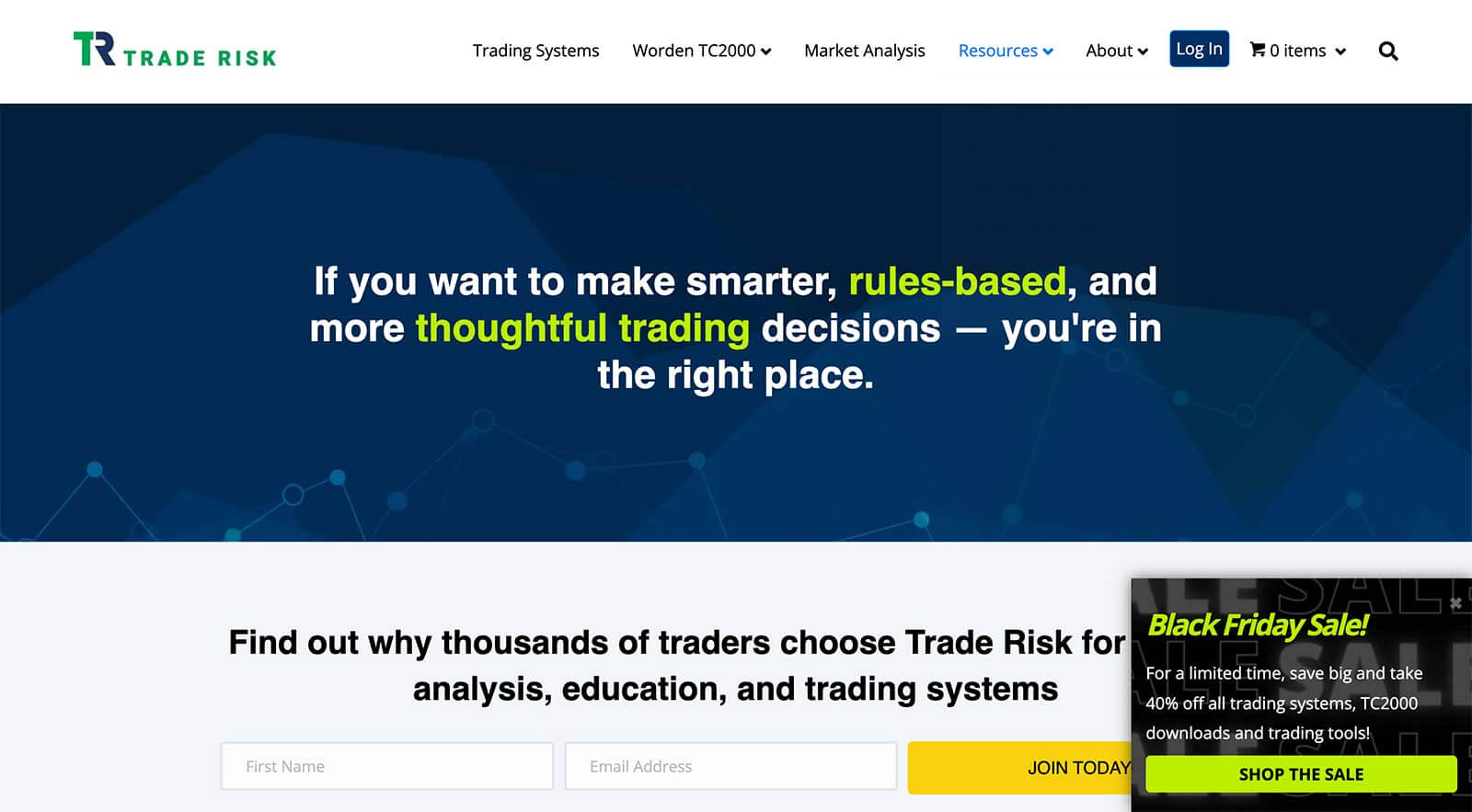 The Trade Risk Homepage