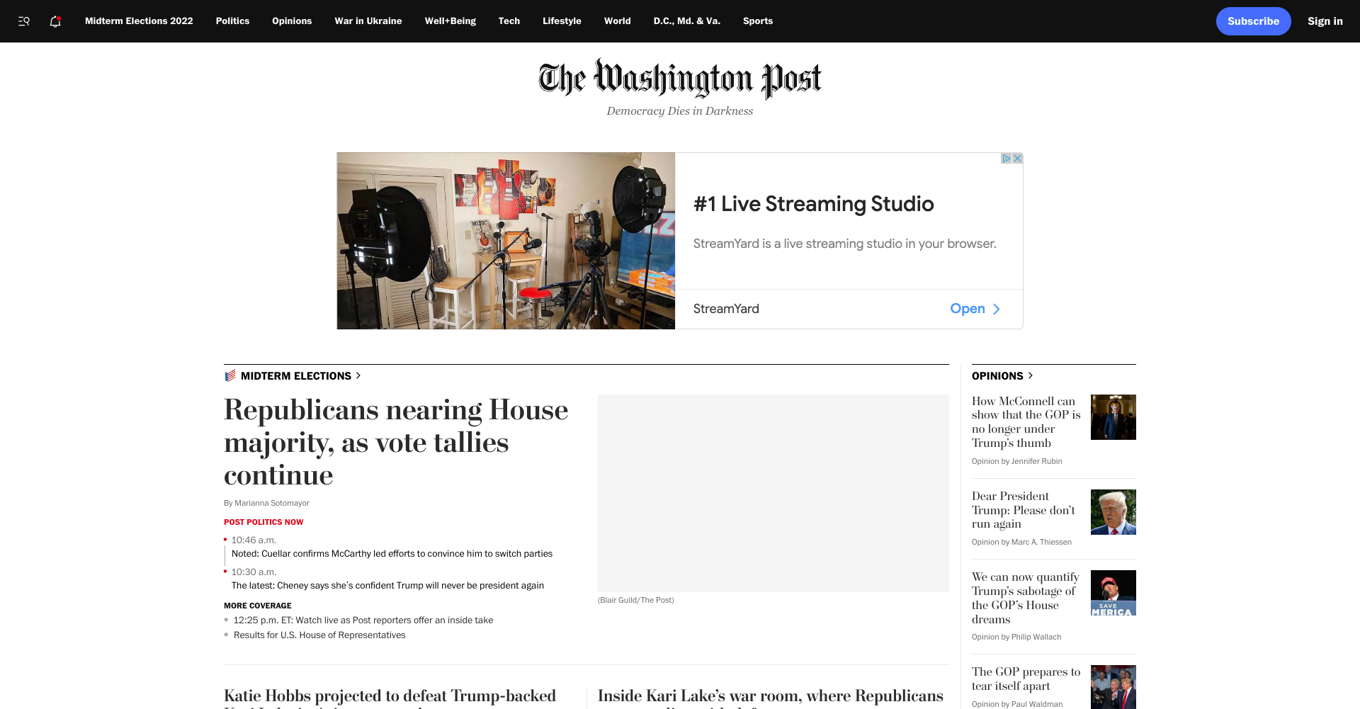 The Washington Post Homepage
