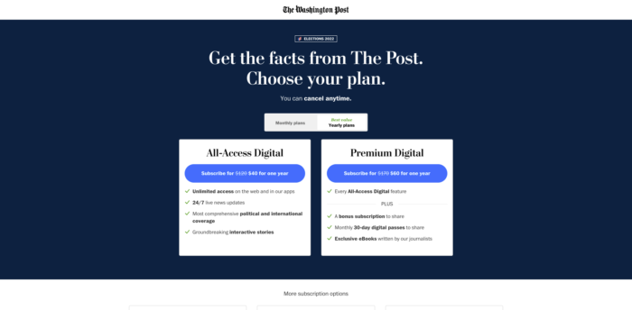 The Washington Post Subscription