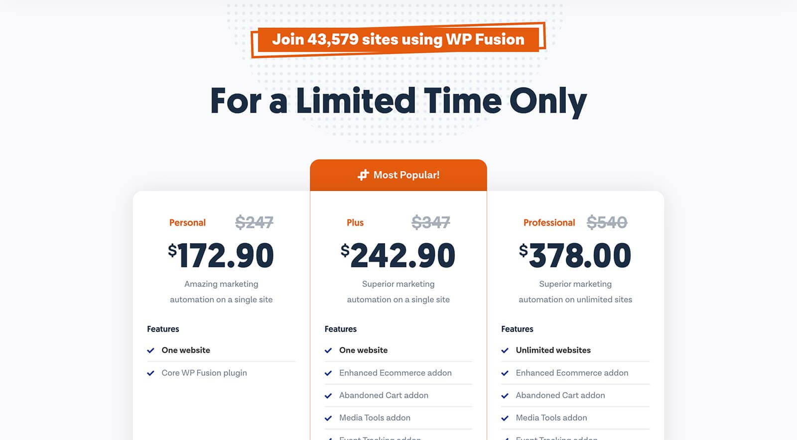 WP Fusion Pricing Page
