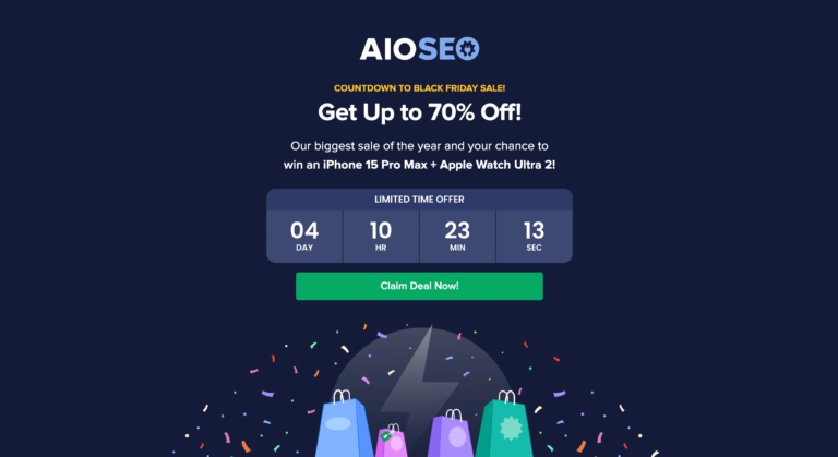 AIOSEO Black Friday Landing Page
