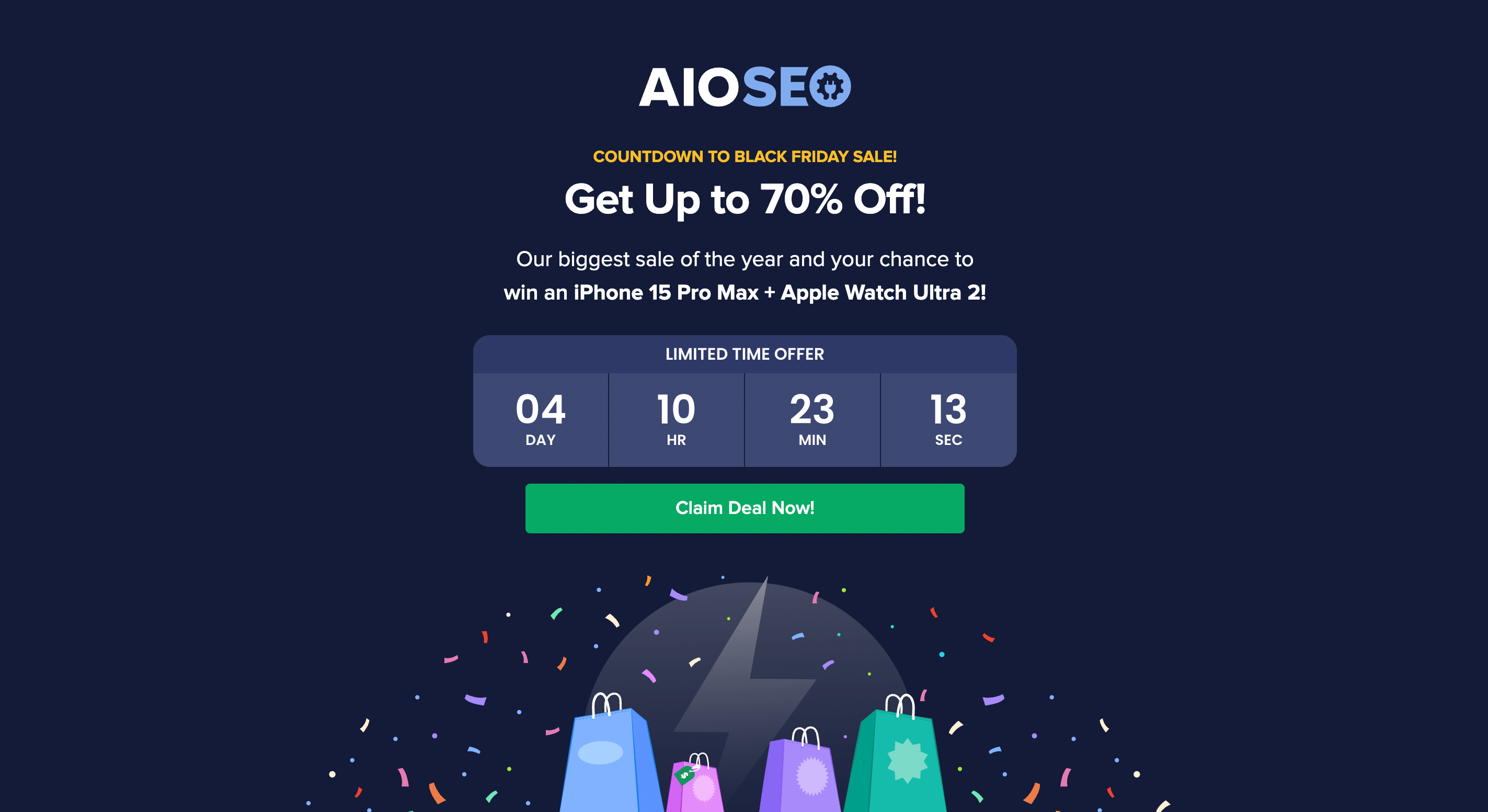 AIOSEO Black Friday Landing Page