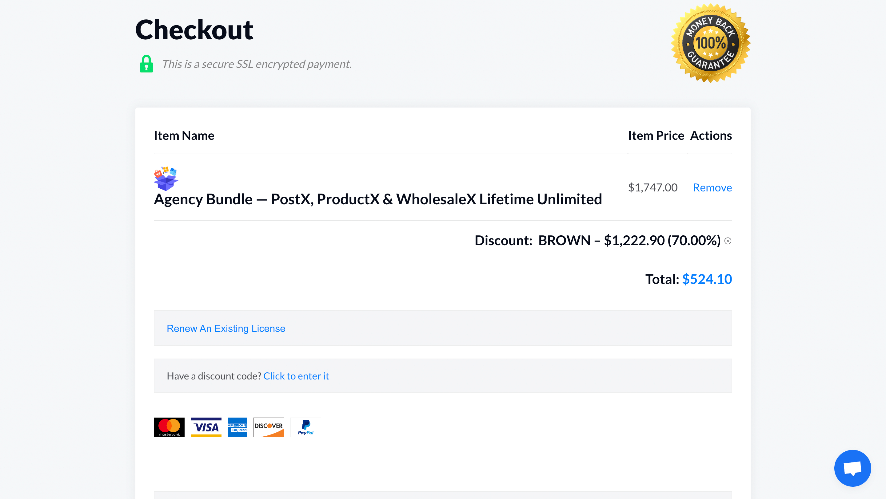 WPXPO Checkout Page