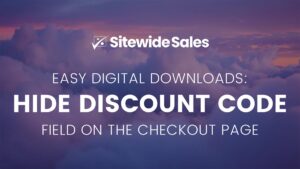 Hide Discount Code Field in Easy Digital Downloads