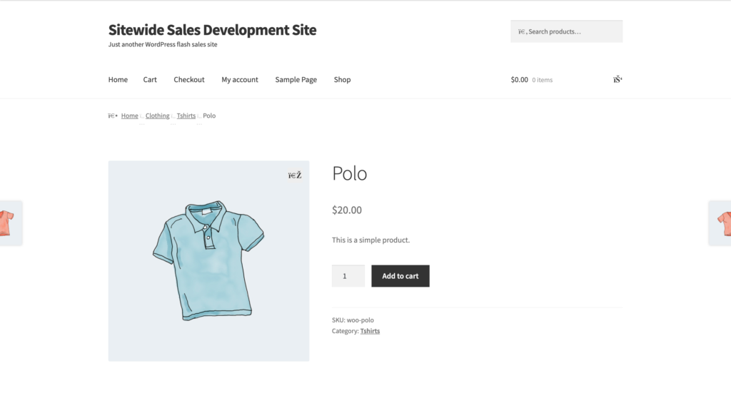 WooCommerce Demo Site Screenshot For Non Customers (No Store Notice)