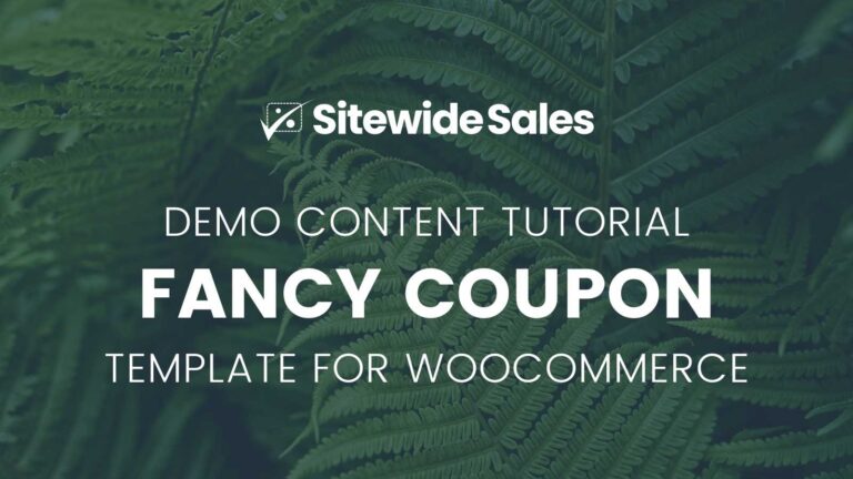 Fancy Coupon Demo Content Tutorial for WooCommerce